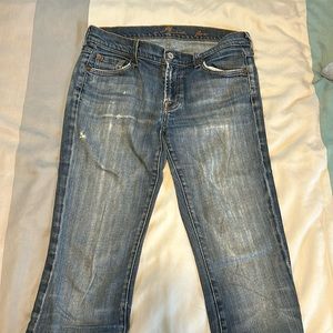 Well worn 7 for all Mankind flare jeans, size 30